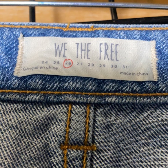 NWOT FREE PEOPLE Bicolor Denim Skirt - Picture 6 of 6